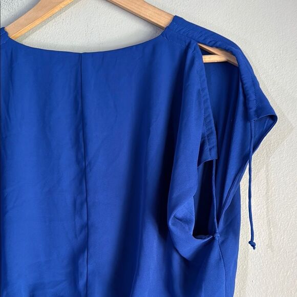 Express Royal Blue V-Neck Dress - Picture 7 of 10